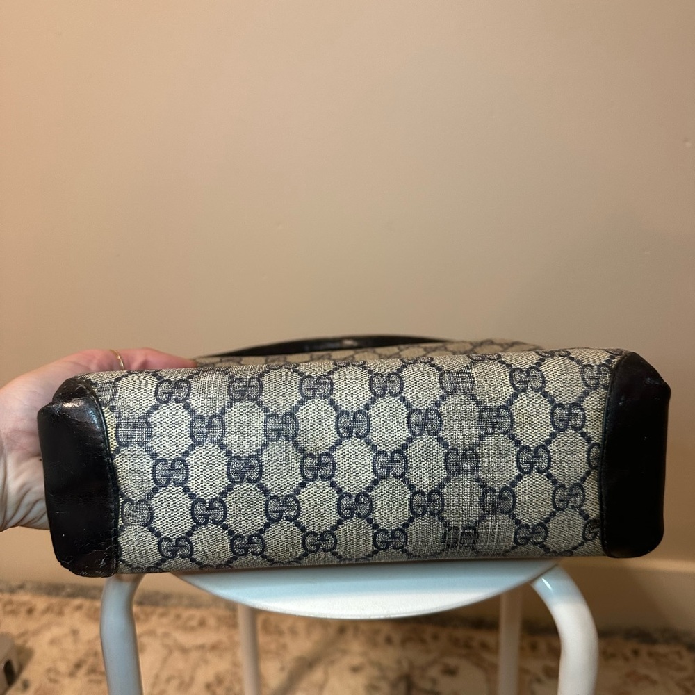 Gucci Monogram Blue and Black Shoulder Bag - Picture 8 of 11